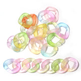 50pcs Matte Transparent Acrylic Beaded Buckle Clasps for DIY Jewelry Making