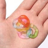 50pcs Matte Transparent Acrylic Beaded Buckle Clasps for DIY Jewelry Making