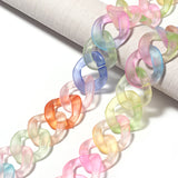 50pcs Matte Transparent Acrylic Beaded Buckle Clasps for DIY Jewelry Making