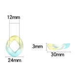 50pcs Matte Transparent Acrylic Beaded Buckle Clasps for DIY Jewelry Making