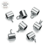 Linsoir Charm Beads Stainless Steel Double Hole Spacer Beads for DIY Jewelry
