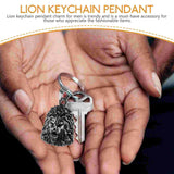 Lion Head Keychain Charm Riding Pendant Men Accessory Gift