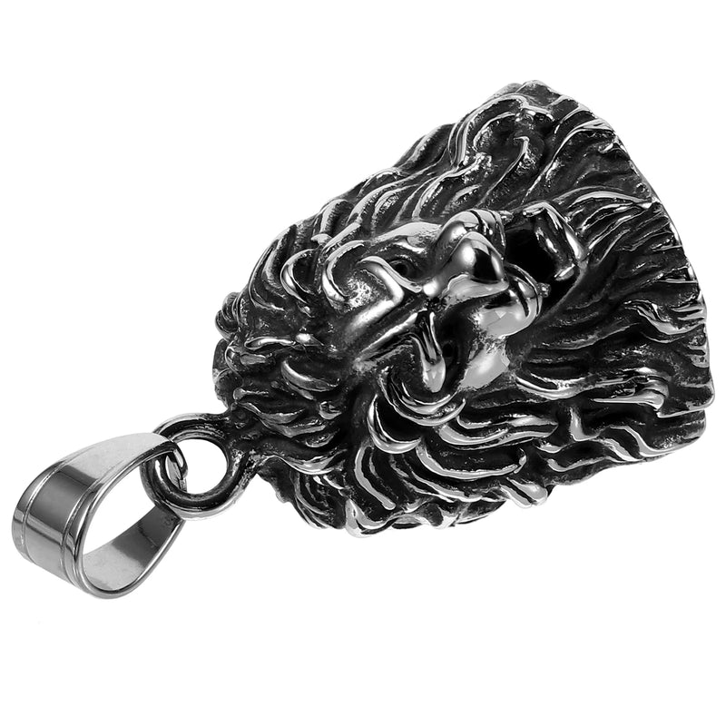 Lion Head Keychain Charm Riding Pendant Men Accessory Gift