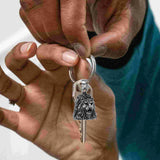 Lion Head Keychain Charm Riding Pendant Men Accessory Gift