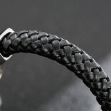 Lion Head Men's Leather Bracelet Stainless Steel Hand Accessories