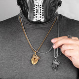 Lion King Animal Mens Long Necklace Chain Stainless Steel Hip Hop Jewelry Gift