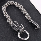Men's Stainless Steel Lion Snake Dragon Skull Head Bracelet