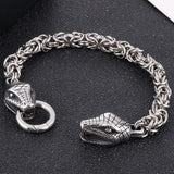 Men's Stainless Steel Lion Snake Dragon Skull Head Bracelet