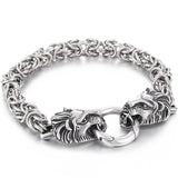 Men's Stainless Steel Lion Snake Dragon Skull Head Bracelet