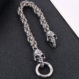 Men's Stainless Steel Lion Snake Dragon Skull Head Bracelet