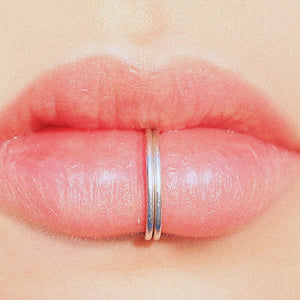 925 Silver/Gold Filled Lip Rings Punk Body Jewelry