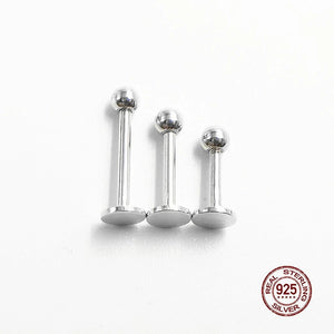 925 Sterling Silver Lip Stud Eyebrow Piercing Nipple Ring Belly Button Ring