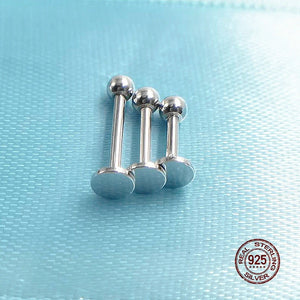 925 Sterling Silver Lip Stud Eyebrow Piercing Nipple Ring Belly Button Ring