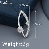 Copper Micro Pave Zirconia Spiral Clasps Hooks Jewelry Making