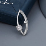Copper Micro Pave Zirconia Spiral Clasps Hooks Jewelry Making