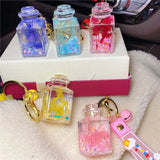 Luminous Perfume Floating Bottle Keychain Pendant