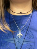 Lis Lily Flower Necklace Vintage Gothic