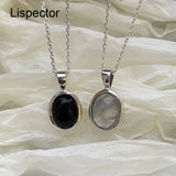 925 Silver Agate Pendant Crystal Necklace Jewelry