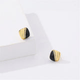 925 Silver Agate Zircon Stud Earrings for Women