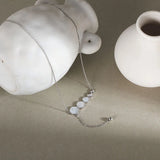 925 Silver Tassels Shell Circles Pendant Necklaces for Women