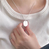 925 Silver Rose Flower Pendant Necklace Wedding Jewelry