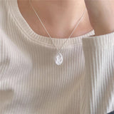 925 Silver Rose Flower Pendant Necklace Wedding Jewelry