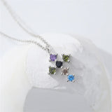925 Silver Cross Pendant Necklace for Women Sweater Chain Female Jewelry