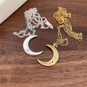 925 Silver Crescent Moon Necklace for Women Clavicle Chain Party Jewelry