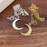 925 Silver Crescent Moon Necklace for Women Clavicle Chain Party Jewelry