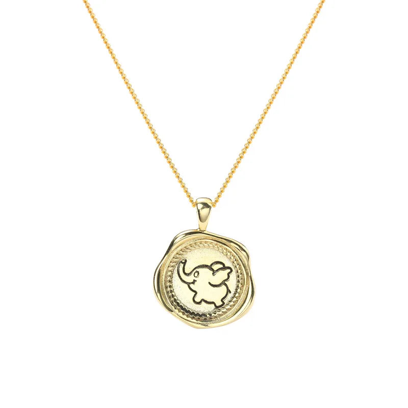 Sterling Silver Baby Elephant Pendant Necklace Sweet Female Jewelry