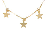 925 Silver Slim Star Choker Necklace for Women Clavicle Chain Jewelry