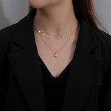 925 Silver Slim Star Choker Necklace for Women Clavicle Chain Jewelry