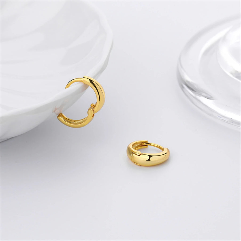 925 Silver Small Hoop Earrings for Women Light Jewelry