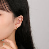 925 Silver Small Hoop Earrings for Women Light Jewelry