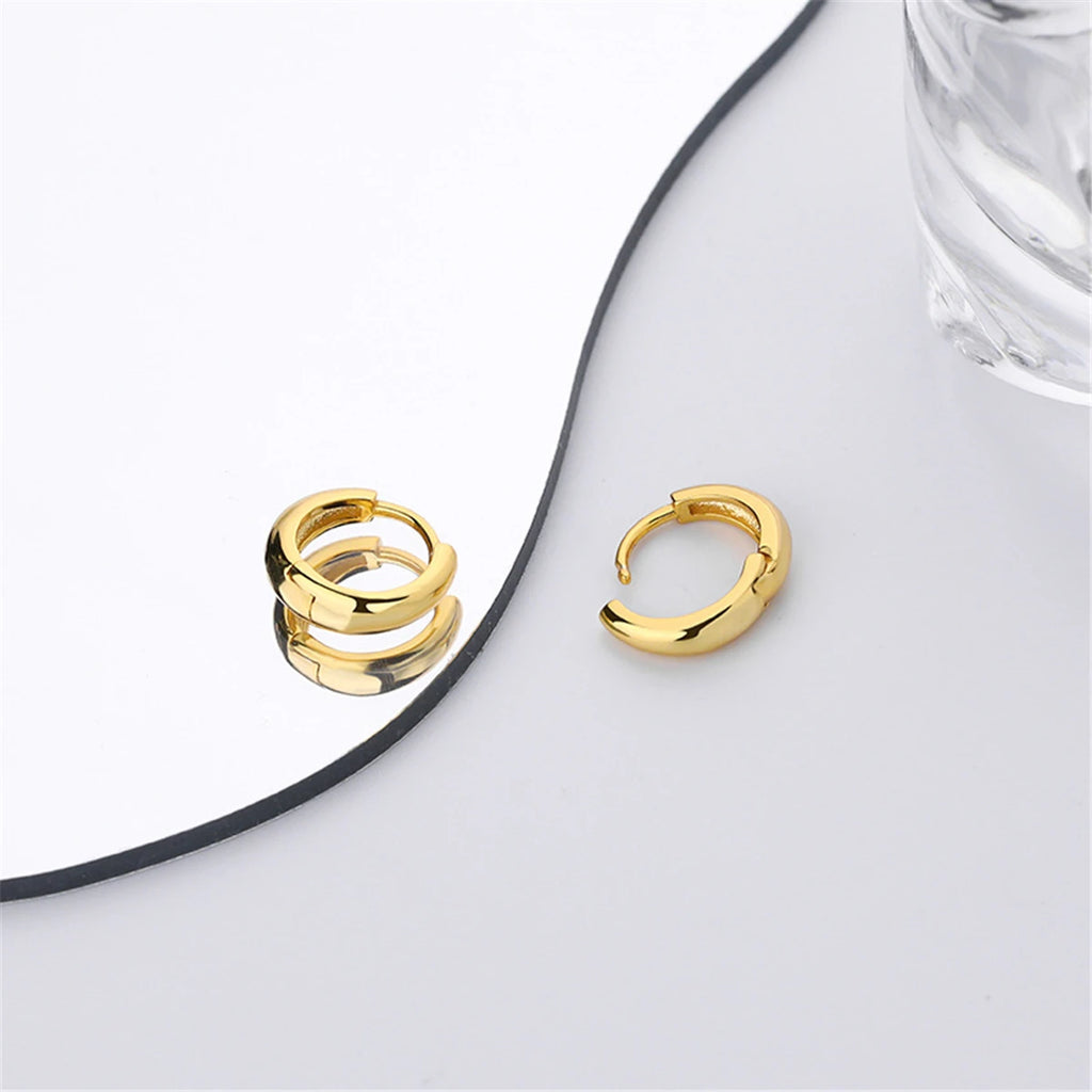 925 Silver Small Hoop Earrings for Women Light Jewelry
