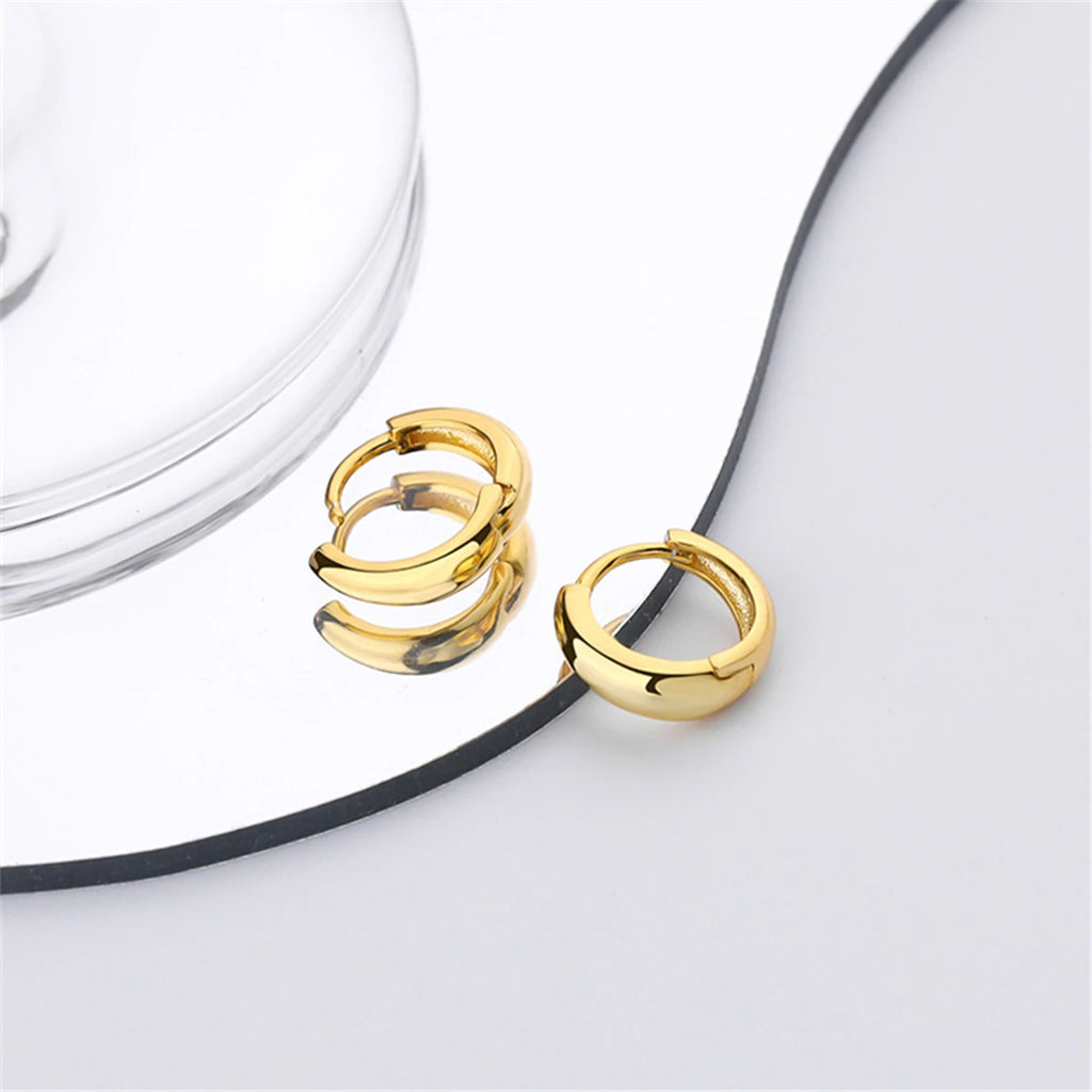 925 Silver Small Hoop Earrings for Women Light Jewelry