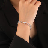 925 Silver Hip Hop Bracelet Unisex Jewelry