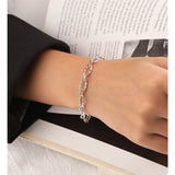 925 Silver Hip Hop Bracelet Unisex Jewelry