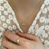 925 Silver Bowknot Pendant Necklace for Women Clavicle Chain