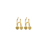 925 Silver Double Heart Stud Earrings for Women