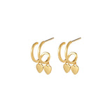 925 Silver Double Heart Stud Earrings for Women
