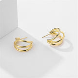 925 Silver Hollow Stud Earrings for Women