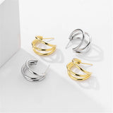 925 Silver Hollow Stud Earrings for Women