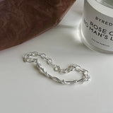 925 Silver Chain Bracelets for Women Geometric Bangle Jewelry