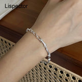 925 Silver Chain Bracelets for Women Geometric Bangle Jewelry