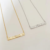 925 Silver Irregular Strip Pendant Necklace Light Chain Couple Jewelry