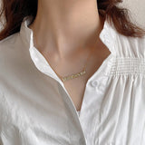 925 Silver Irregular Strip Pendant Necklace Light Chain Couple Jewelry