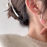 925 Silver Knotted Stud Earrings Geometric Irregular Female Jewelry