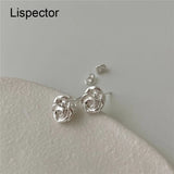 925 Silver Rose Stud Earrings Women Flowers Ear Jewelry