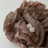 925 Silver Rose Stud Earrings Women Flowers Ear Jewelry